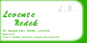 levente medek business card